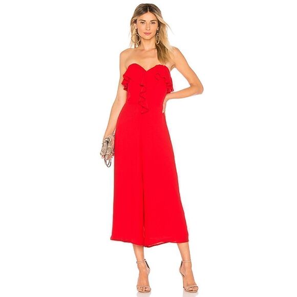 NWOT Amanda Uprichard Matisse Ruffle Jumpsuit - Picture 1 of 12